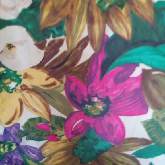 Pat Argent Collection 100% Silk hawaiin print midi short sleeve size 10 - Picture 7 of 12